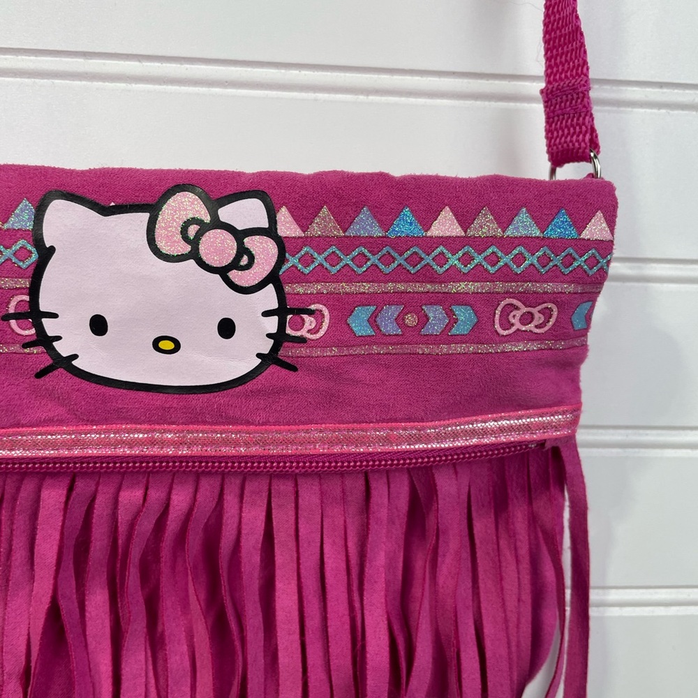 Hello Kitty Sanrio Pink Glitter Fringe Crossbody Bag/Purse EUC - Picture 13 of 13